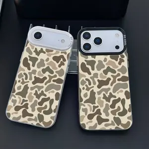 Camo Pattern Shockproof Phone Case for iPhone X XS 11 12 13 14 15 16 17 Pro Max Plus 16E Air XR Matte Frosted PC Back TPU Bumper Vintage Sitka Camouflage Magsafe Compatible b2