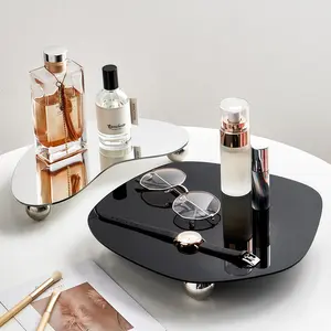 Irregular Shaped Cosmetic Storage Tray, 1 Count Modern Makeup Organizer, Multifunctional Desktop Storage Rack for Home Office Dormitory Bathroom, Makeup Tool Organizer