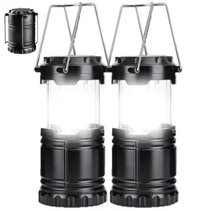 Portable LED Camping Lantern, 2pcs Emergency Flashlight with Long-lasting Light, Outdoor Adventure Lighting Supplies