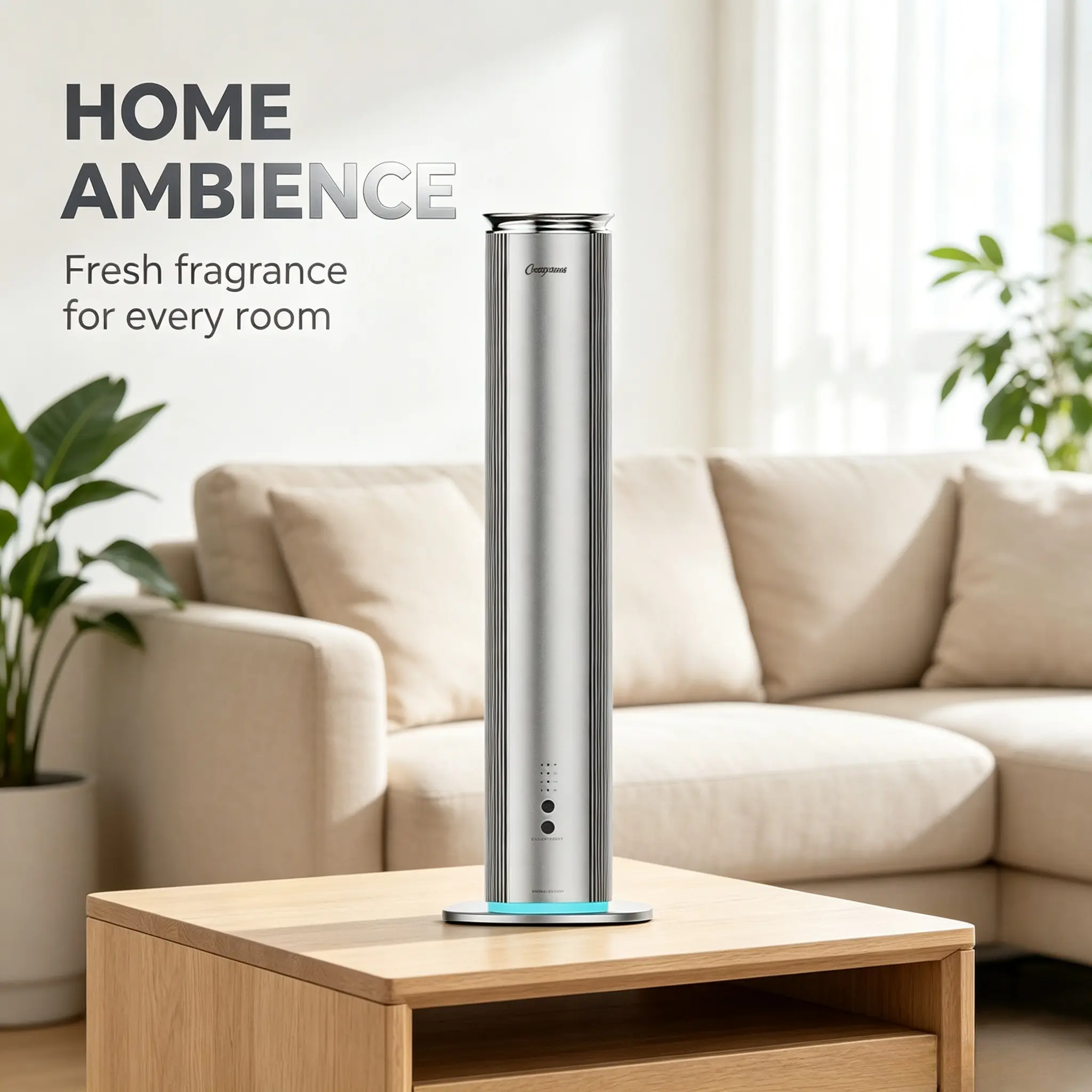 Cozaxomu Wi-Fi Smart Aroma Diffuser – Waterless Nebulizing Technology, App Programmable Timer & Remote Control, 7 Dynamic Colors,  Includes 3x20ml Premium Hotel Series Oils for Meditation.