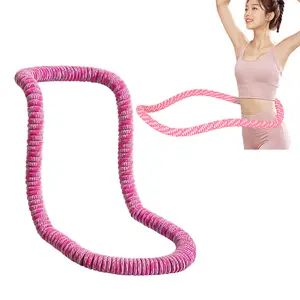 Spring-Loaded Weighted Hula Hoop, Portable Silent Anti-Jam Design, Ideal for Core Muscle Training, Compact Size, Easy to Carry