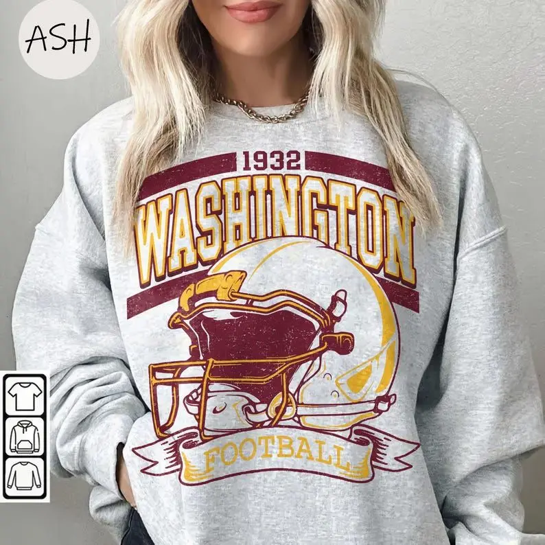 Vintage 90s Style Washington Football Vintage T-Shirt/Sweatshirt, Washington Crewneck Commander Sweatshirt, Washington Fan Gift