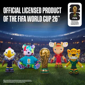 FIFA World Cup 2026 Plush Bundle Set, Bear Plush, Trophy & Mascot or Soccer Ball, USA Mexico Canada Collectible Football Plush Gift Set