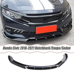 MUTUSAISI Front Lip Splitter Spoiler For Honda Civic 2016-2021 Hatchback/Coupe/Sedan Accessories Air Chin Body Kit