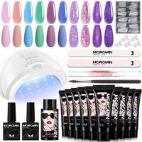 Xmas Purp Glitter Nail Set