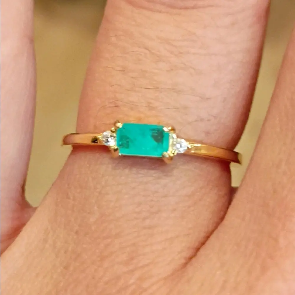 Size 6 Sterling Silver 925 Purity Rings With Synthetic and Natural Crystal Gemstones girl love