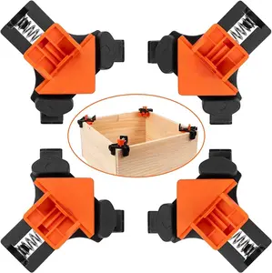 90 Degree Angle Clamps, Woodworking Corner Clip, Right Angle Clip Fixer, Set of 4 Clamp Tool with Adjustable Hand Tools