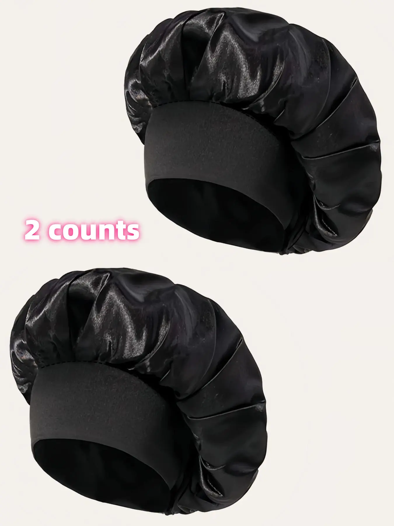 2 Pack Beauty Hair Care Caps Single Color Sleep Hats, Comfortable Head Protection, Ideal for Nighttime Use, Soft Material, Easy to Wear, Sleeping Bonnet, Bonnets for Sleeping
