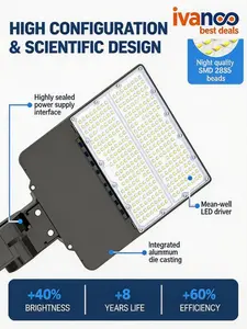BrightWave 240W 48,000 LM LED Outdoor Flood Light – Hardwired