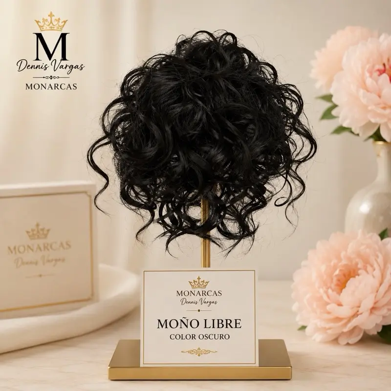 Libre Dark Curly Bun                                   Moño Libre Color Oscuro