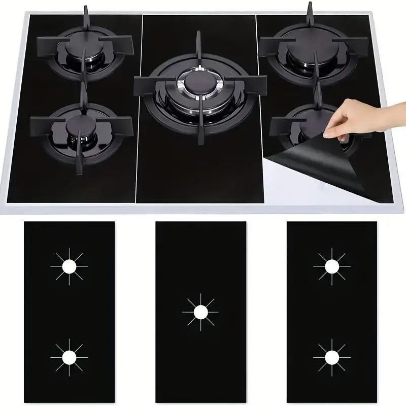 Stove Burner Cover, Reusable Non-stick Washable Stove Guard, Heat Resistant Stove Protector for Gas Range, Kitchen Appliance Parts