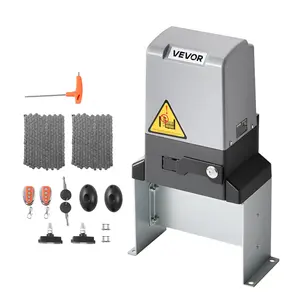 VEVOR Automatic Gate Opener, 1200W Electric Sliding Gate Opener for Doors up to 65.6ft 5732lbs, Chain Drive Rolling Door Motor with Infrared Sensor & 2 Remote Controls, Driveway Gates Opening System