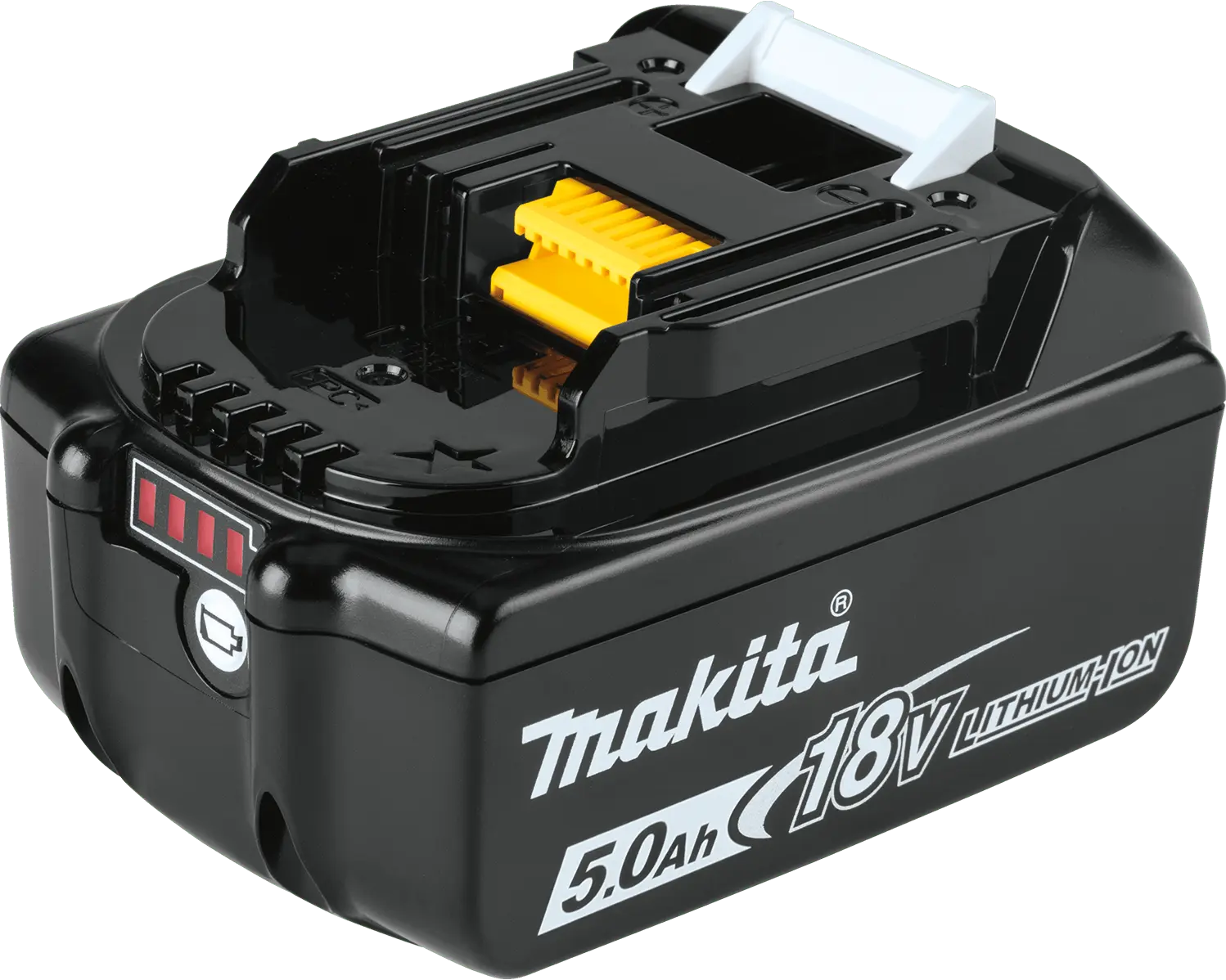 Makita BL1850B Cordless Lithium Rechargeable Battery - 5.0 Ah Capacity, Slide Design, LED Display, 65% More Run Time, Compatible with Star Protection Tools, Power Tool Accessory with Manufacturer Warranty, Cordless Battery, Batteries