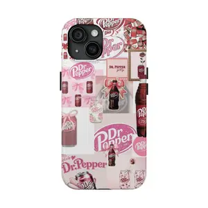 Dr.Pepper Coquette Pink I Phone Case, All-inclusive Phone Protector Cover, Phone Accessories Compatible with iPhone 12 11 13 14 15 Pro Max