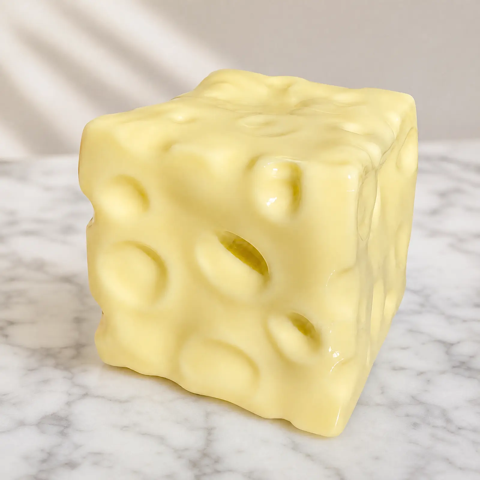 Upgraded Yellow Cheese Squishy Fidget Toy, 2.36 × 2.36 in (6 × 6 cm) or 2.76 × 2.76 in (7 × 7 cm), Moldable Stress Relief Squeeze Cube, Oddly Satisfying ASMR Sensory Toy for Kids and Adults
