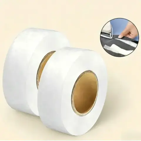 2026 Fusible Bonding Fusing Tape, Hot Melt Non-Woven Double-Sided Adhesive Lining Ironing Fabric, Hemming Repair Supplies For Clothes, Pants Legs, Short Fabric, Curtain, Jeans, Skirts, No Sewing Supplies, 0.78 Inch x 70 Yards