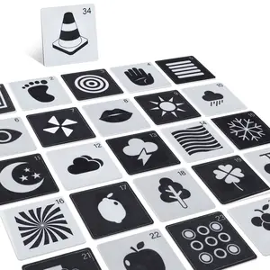 Early Education Infant Visual Flash Cards, 0-3 Months Baby Toy, Cognitive Development, Sensory Play, Birthday Gift