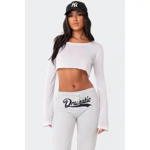 Sheer Raw Hem Crop Top