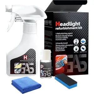 Headlight Restoration Kit Automotive Headlight Cleaner Polishing Kit with Ceramic Coating Spray Headlight Repair Restoring Kit for All Vehicle Types