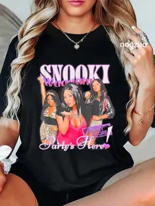 100% Cotton Unisex Jersey Shore Party's Here Snooki Vintage Reality TV Show T-Shirt