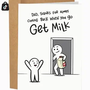 [Sale off 50%] Always Coming Back Funny Father's Day Card, Best Dad Ever Card, Funny Dad Greeting Card, New Dad Card, Card For Him, Greeting Card with Envelope V80
