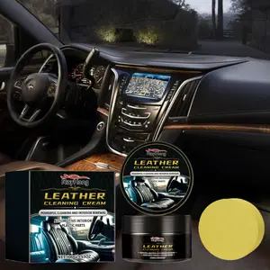 Car Leather Care Cream, Car Seat Sofa Leather Cleaning Renovation Polishing Maintenance, Automotive Interior Leather Protection, Car Cleaning Agent, Interior Car Cleaner