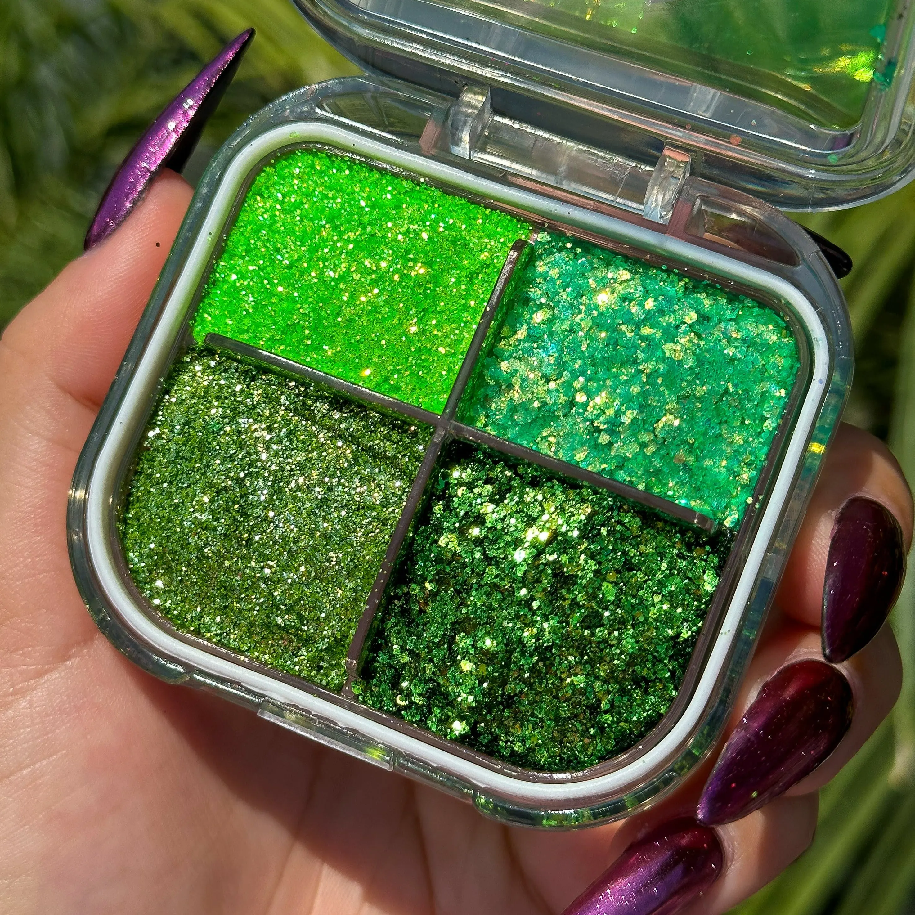 Green Means Glow! - Slayfire Cosmetics Glitter Gel Pocket Palette