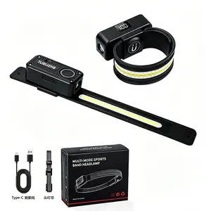 Rechargeable LED Headlamp 2PCS, 230° Wide Beam COB, White/Red/Warning Light, Motion Sensor, USB-C Waterproof, High Lumen, Black/Pink, for Camping Hiking Running Cycling Work Construction, Fall Gifts, Gift for Men Dad