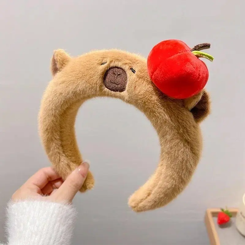 Kawaii Pink Rabbit Banana Guinea Pig Plush Headband Creative Funny Fun Fashion Portable Cute Anime Headband for Woman Girls