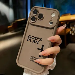 Faith-Style Cross Pattern TPU Smartphone Casing for iPhone 17 Air, 16 Pro Max, 15, 14 Plus, 13, 12, 11, XR, XS – Stylish Camera Protection, Shockproof, Anti-Drop, Durable Cellphone Handheld Wireless Phone Case