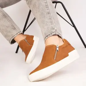 MAKERS SHOES ZION 2 DOUBLE ZIPPER ROUND TOE SNEAKERS