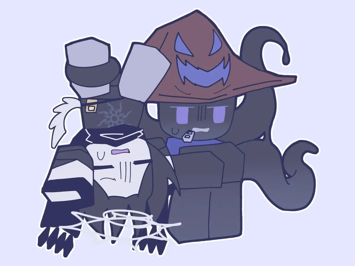 Azure and Two Time Keychain, Forsaken Acrylic Keychain, Azuretime