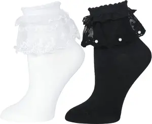 Unleash Your Inner Doll with These Whimsical Frilly Lace Ankle Socks