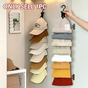 1pc Hat Storage, with 8 Clips, Can Hold 8 Baseball Caps, Suitable for Home and Closet Hat Storage, Ideal for Home Settings, a Perfect Tool for Hanging Hats in Wardrobes