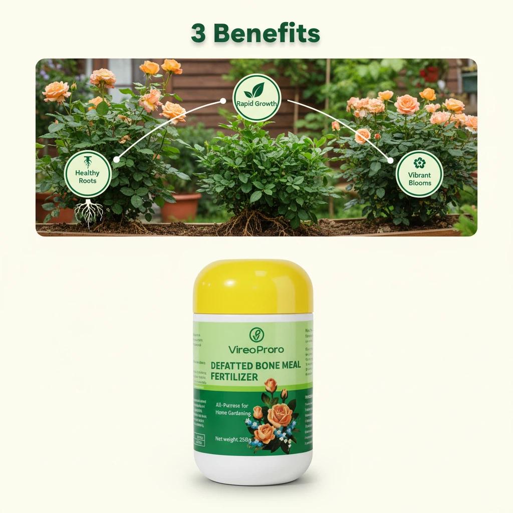 Defatted Bone Meal Fertilizer – Slow-Release Calcium & Phosphorus Plant Food for Roots, Flowers & Fruits