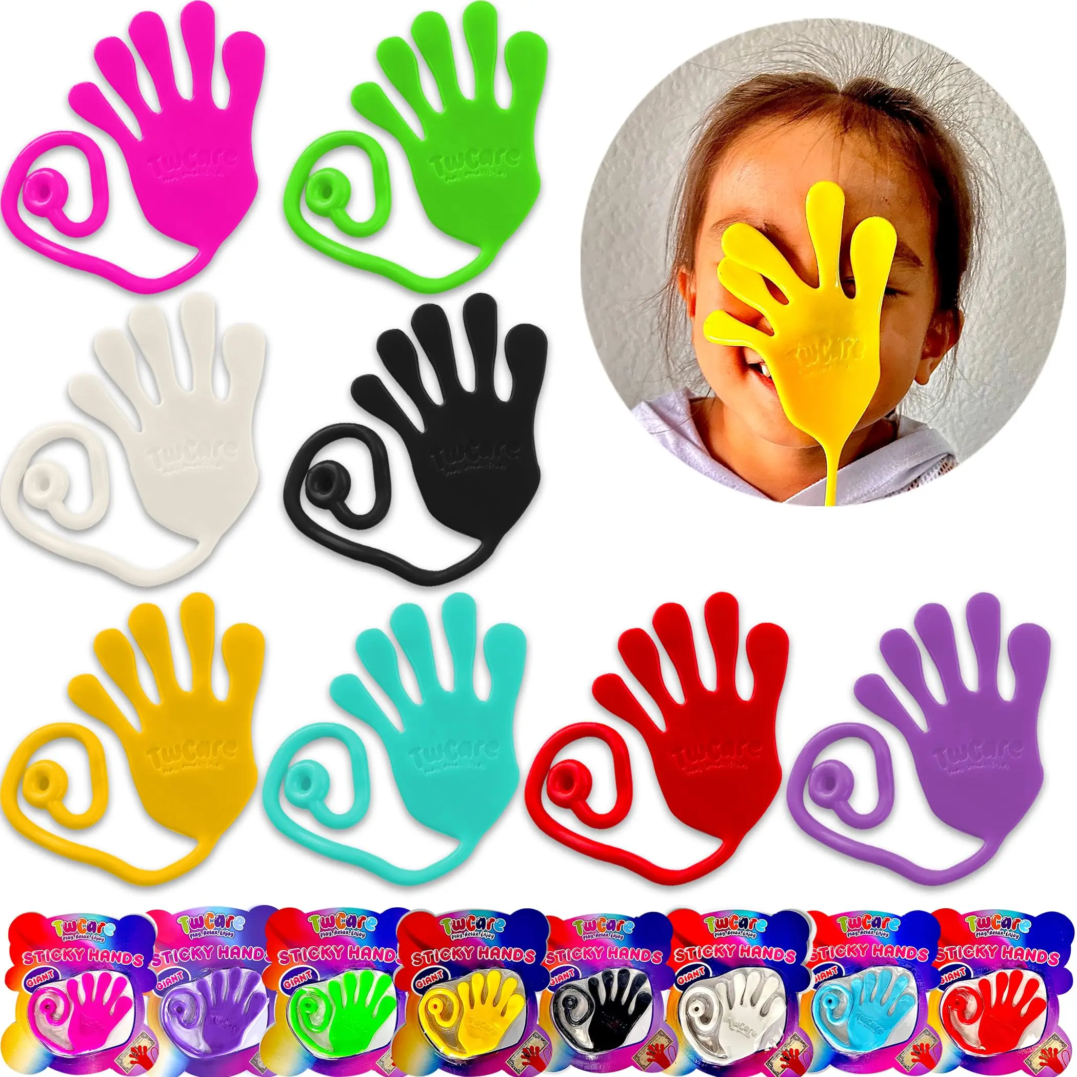 TwCare Giant Jumbo Original Sticky Hands Mega Large Fun Stretchy Silly String Toy for Kid Adult,Stress Anxiety ADHD Relief,Party Favors,Birthday Gift,Goodie Bag Stuffers,Classroom Prizes