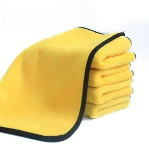 5 Count Car Wash Towels, Double-Sided Thick Coral Fleece Towels, Highly Absorbent Glass Cleaning Towels, Versatile Multi-Purpose Towels