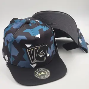 Blue Camo Poker Cap