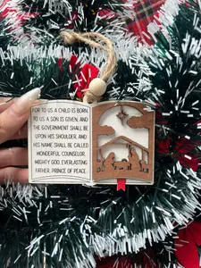 Christian Ornament, Nativity Ornament Set 2024, Jesus Ornament, Christmas Ornaments 2024, Nativity Ornament, Nativity Ornament Laser Christmas Ornament, Glowforge