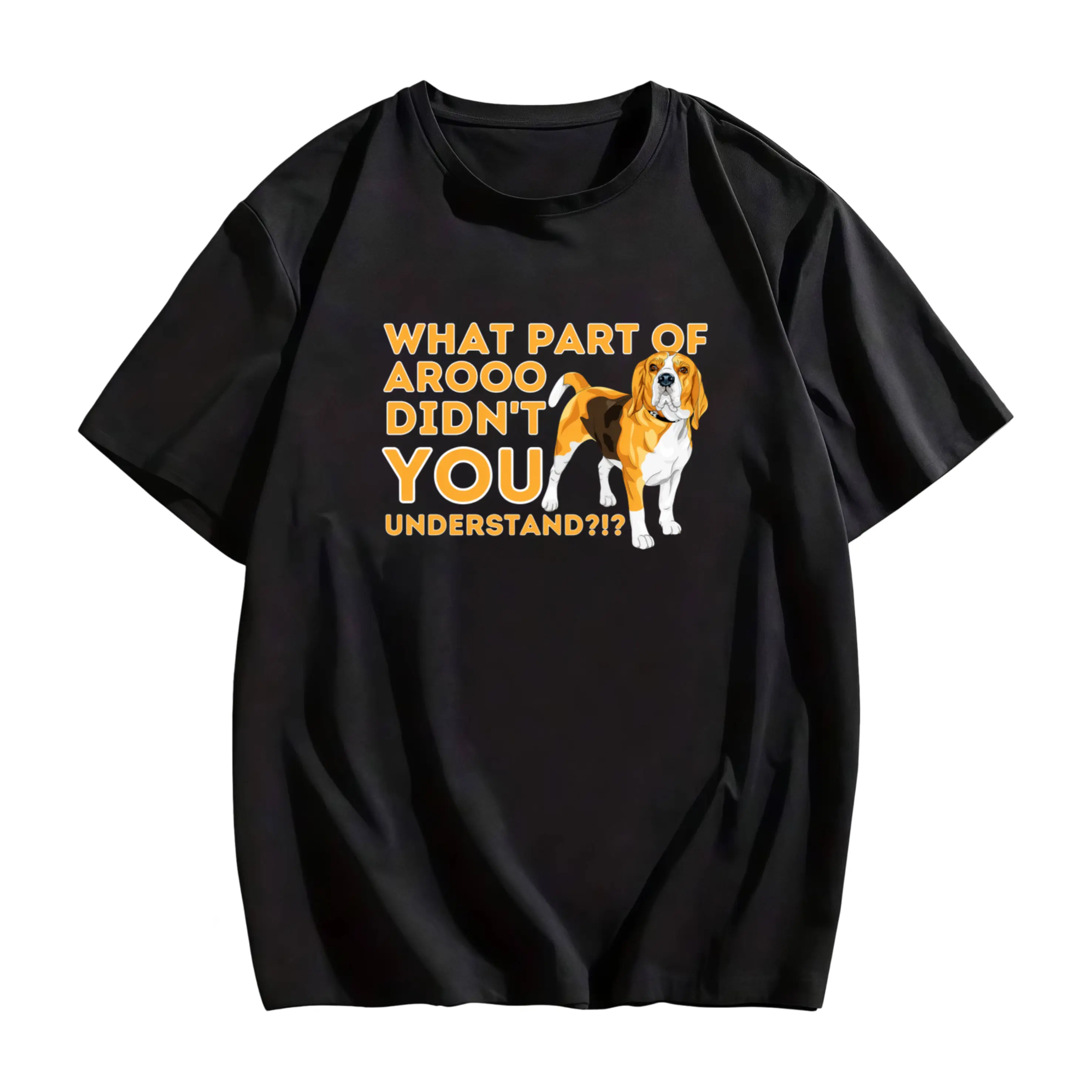 Beagle Dog Lover'S Delight 'What Part Didn't You Understand' Graphic Tee - 100% Cotton,  Casual Fit - Perfect for Pet Owners,  Unisex, Crew Neck,Comfortable Cotton Crew Neck Short Sleeve Graphic Print T-Shirt, Casual Wear Halloween Festival