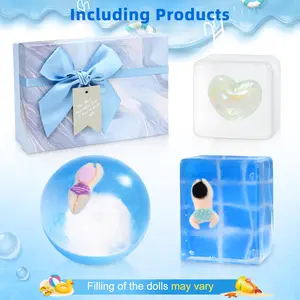 3 Pcs Stress Relief Magic Cube Fidget Toy, Stress Relief Fidgeting, Ice Sensory Squeeze Ball, Anxiety Reliever for Adults, Perfect Gift for Students & Office Workers
