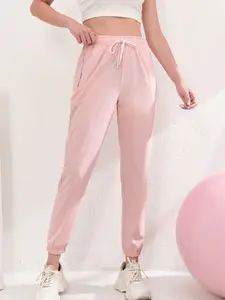 High-waisted elastic jogger sweatpants for women, breathable lightweight long pants suitable for workouts, fitness, and streetwear.,summervibes
