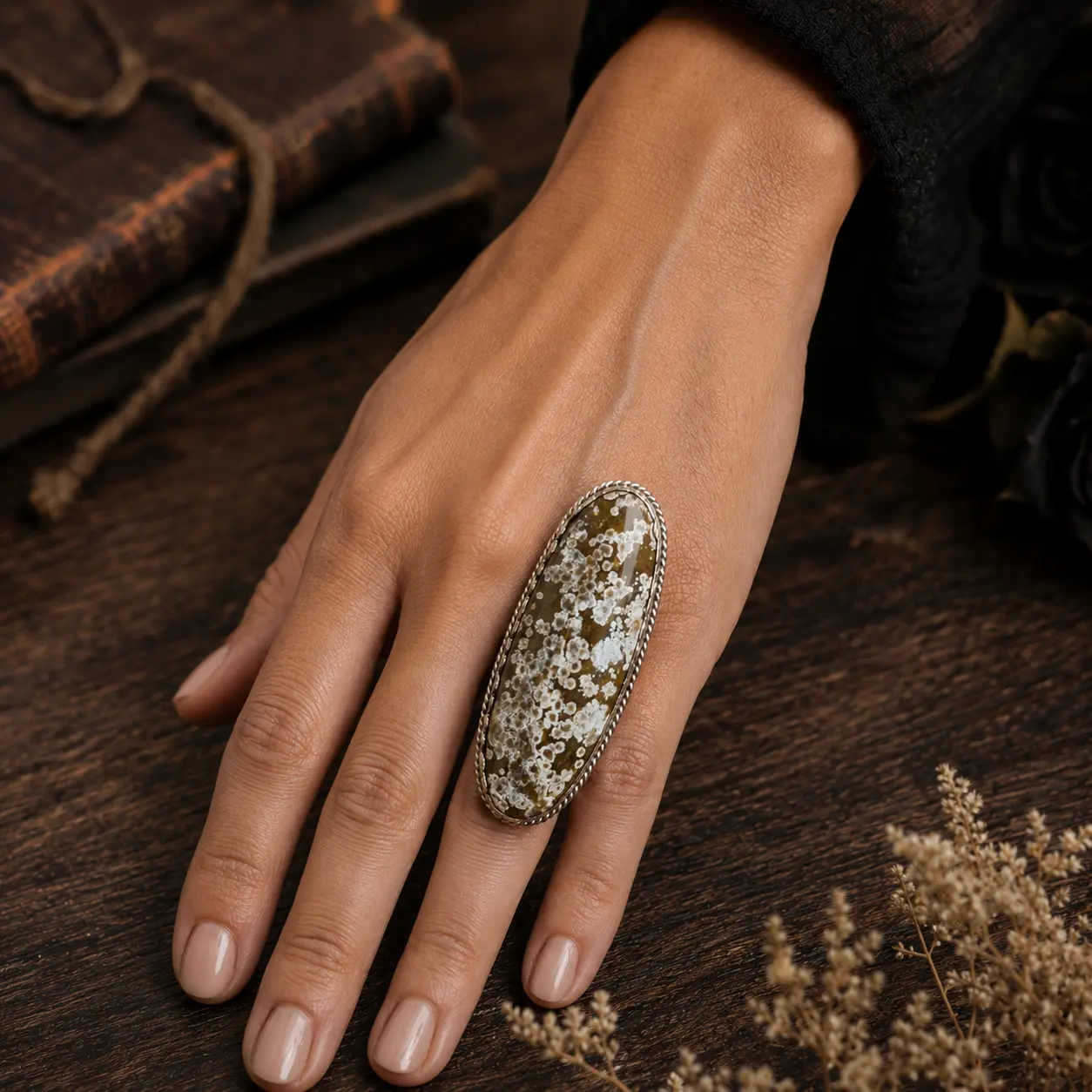 The Ocean Relic Jasper Ring