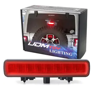 iJDMTOY Red Lens Race Car Style Strobe/Blink LED High Mount Third Brake Light Assembly, For Jeep 2018-up Wrangler JL or JL Unlimited