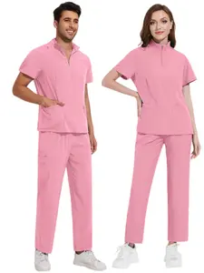 Suitable for Both Men and Women Two-piece Stand Up Collar Nursing Suit Frosted Set Pharmacy Pharmacist Hospital Uniform Frosted Set Workwear