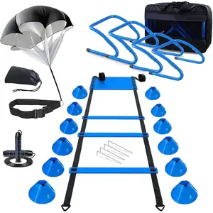 Agile Stair Speed Training Set with Adjustable Fitness Stairs, Agility Ladder, Cones and Jump Rope, Comprehensive Equipment for Foot Movement, Coordination, Agility, Speed and Explosive Power Training, Perfect for Athletes