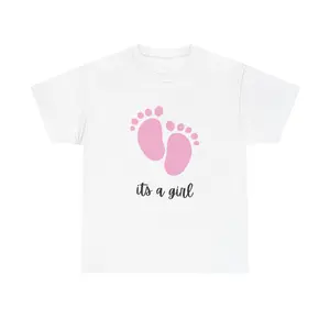 Gender Reveal Unisex Tee for Baby Shower Party, It's a Girl Announcement T-Shirt, Baby Gender Reveal Shirt, Baby Shower Gift, Baby Reveal