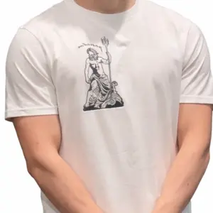 Men's Classic T-Shirt with Mythical Poseidon Graphic Design for Casual Wear Nightwear Shortsleeve Tops