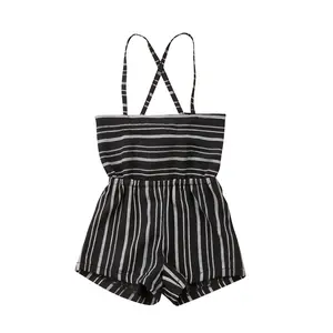 LAGKIYOJ Toddler Baby Girl Romper Sleeveless Halter Bodysuit  Jumpsuit Short Overall Kids Girls Summer Clothes