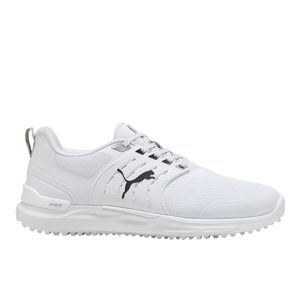 PUMA Mens Ignite Elevate 2 Wide Golf Sneakers Shoes - White PUMA Mens Ignite Elevate 2 Wide Golf Sneakers Shoes - White